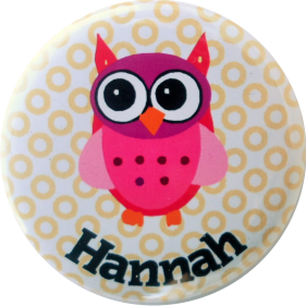 Name badge owl violet